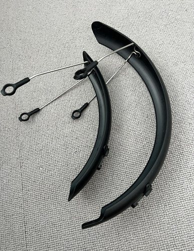 Black bicycle mudguards front - black,