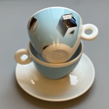  2 ILLY Art Collection Espresso Cafe Cups 2001