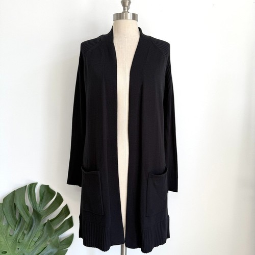 Greige open front knit - open,
