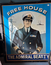 DOUBLE SIDED GENUINE PUB SIGN ADMIRAL BEATTY