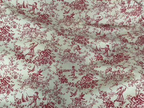 French toile cotton fabric - french,