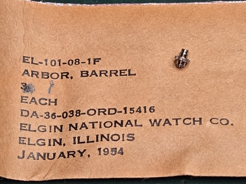 Nos ord issued - issued, elgin