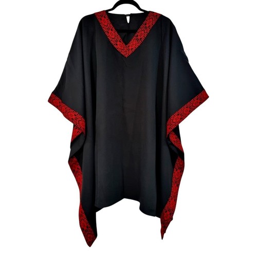 Black kaftan dress - black,