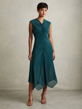 Reiss Womens Blue Midi Dress