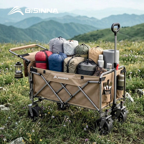 Folding camping wagon cart - camping,