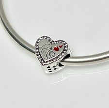 Mum & Daughter Charm Love Heart Best Friend Mom Genuine 925 Sterling Silver
