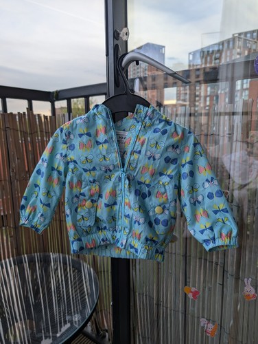 Blue butterfly raincoat - blue,