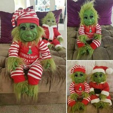 Grinch Dolls Cute Christmas Stuffed Plush Toy  Xmas Gifts for Kids Home Decor
