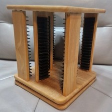 Wooden Rotating 72 CD Storage