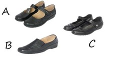 Cushion Walk Ladies Shoes Work Office Black Slip On Normal & Wide Fitting Wedge