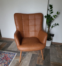 Faux Leather Armchair Vintage