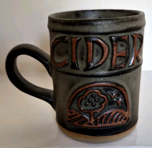 Vintage stoneware cider mug - cider,