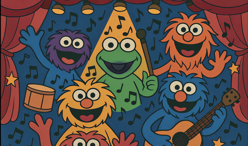 Musical puppets novelty