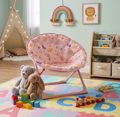 Kids pink rainbow - moon, |