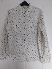 M&S Indigo Printed Blouse Size