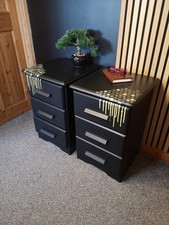 Dripping honeycomb pair of bedside tables cabinets