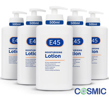 5 X E45 Body Lotion 500ml - E45 Moisturising Lotion with Pump