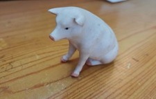 Bisque antique pig ornament - bisque,