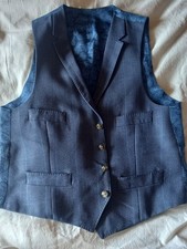 Mens Blue 5 Button Harris