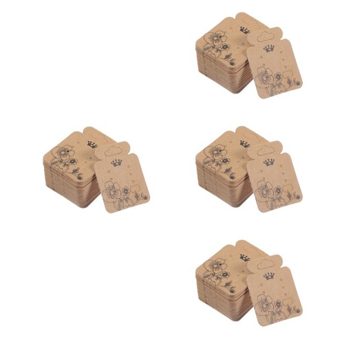 Brown paper earring - brown,