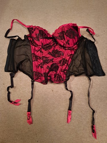 Senza red boned - corset, top