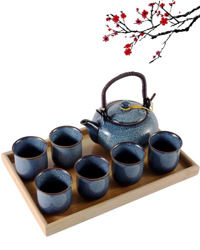 Dujust japanese tea set for - set,