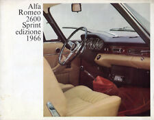 Alfa Romeo 2600 Sprint Italian market sales brochure 1966