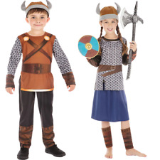 World Book Day Kids Viking Costume Medieval Warrior Fancy Dress Outfit Age 3-13