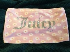 JUICY COUTURE Pink daisy Diamante Bandeau Rhinestone Tube Crop Top Size m/12