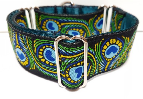 Peacock martingale dog - , collar