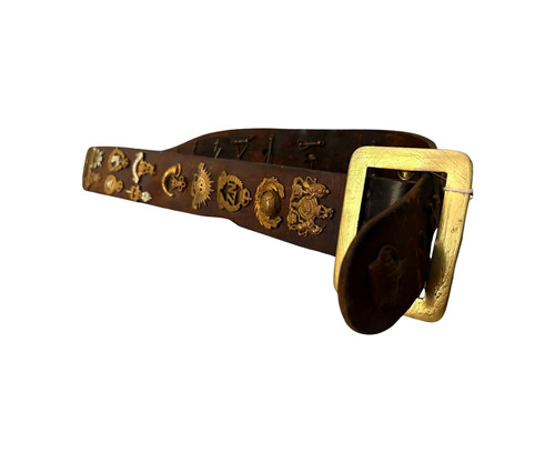 Leather trophy belt - a,