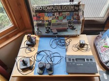 ATARI CX-2600 JR retro videogame Console, box and controllers, untested