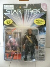 1995 Ban Dai Star Trek Worf 5" Governor Of  H'Atoria Figure With  Collector Card