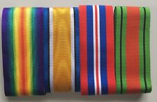 Full Size British Military Medal Ribbons Various WW1 WW2 6" lengths  *[MEDRIB]