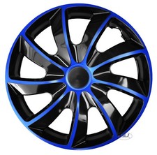 14" Wheel Trims Covers Blue-Black Hub Caps 14 Inch Quad 4-Pcs Set