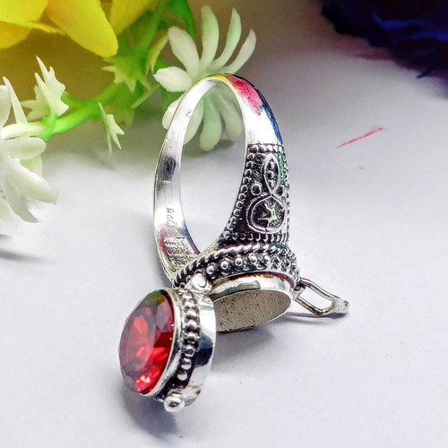 Red garnet poison ring 925 - poison,