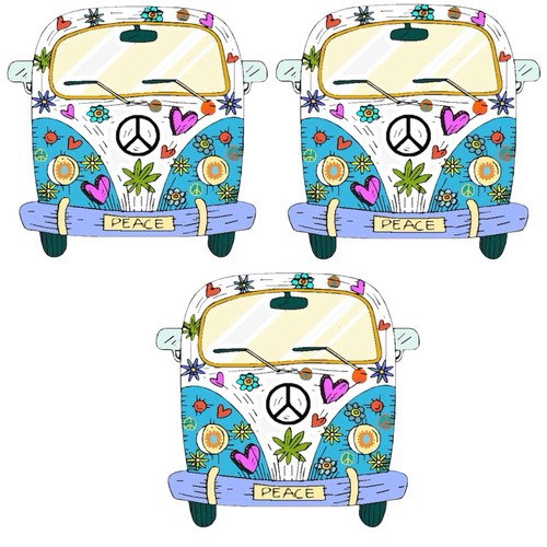 Pack retro bus van - 3,