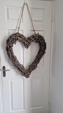 Large wicker heart - large,