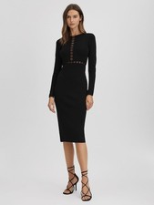 REISS Sage Mesh Detail Midi