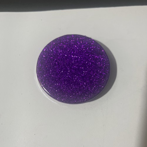 Glitter purple pocket mirror - glitter,