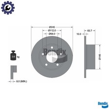 2x BRAKE DISC BDS1068 FOR