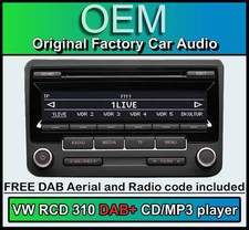 VW RCD 310 DAB radio, Golf MK6