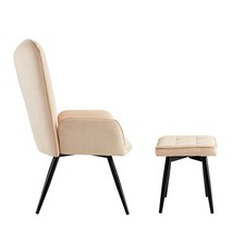 Curved Armchair Velvet Chair