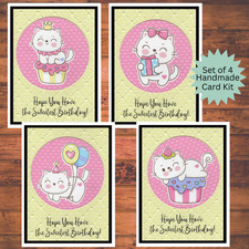 Happy Birthday Cats Handmade