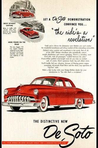 Desoto vintage car poster - car,