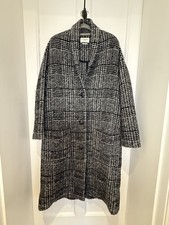 Isabel Marant Elayo Coat, black & white, oversized style, one size, RRP £479