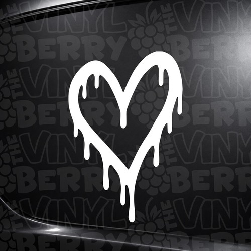 Dripping heart sticker - heart, vinyl