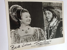 Signed JOAN SIMMS "Carry On Henry" still. Lovely autograph. with Sid James +COA
