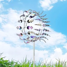 Wind Mill for Yard and Garden，Magical Metal Windmill，Metal Wind Spinners Outd...