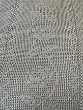 Vintage Filet Crochet Queen